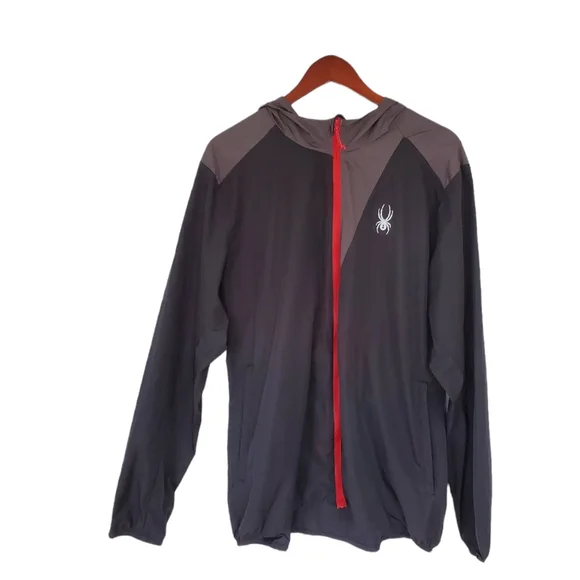 Spyder Men's Sz L Hooded Lightweight Jacket - Picture 2 of 7